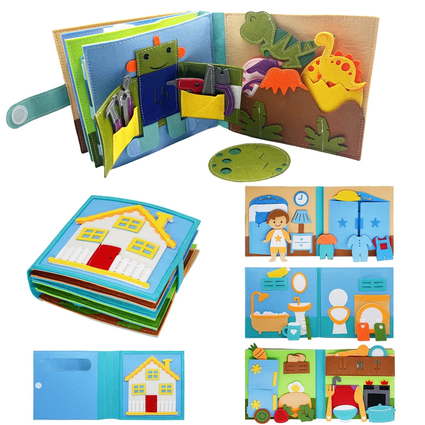 Montessori Aktivitetshus – Deluxe 3D lære- og legebog