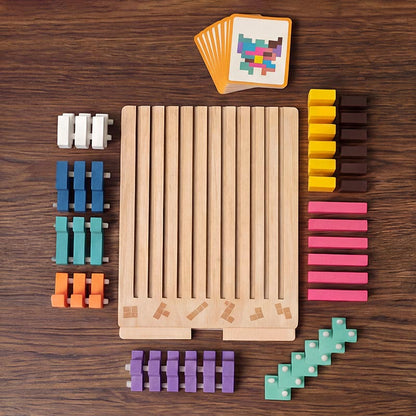 Montessori Træ-Tetris - Pædagogisk Byggespil