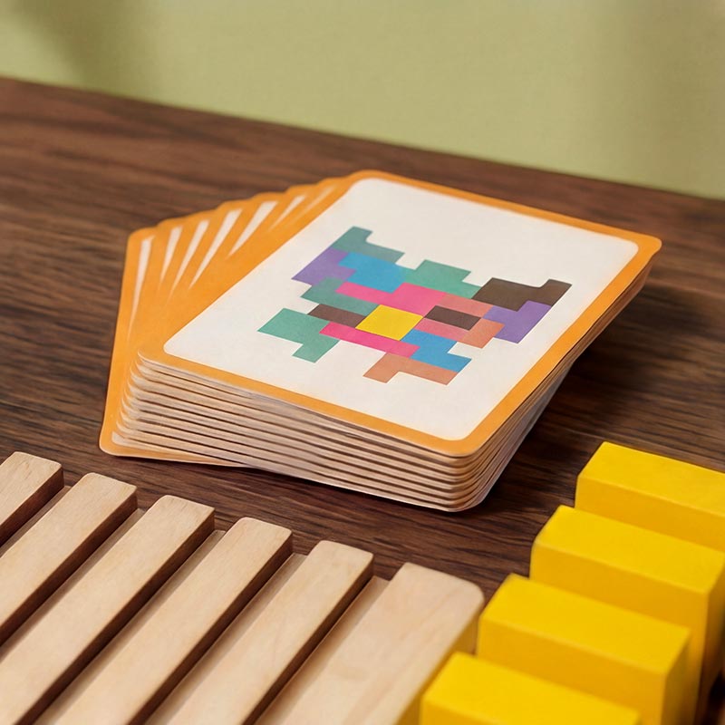 Montessori Træ-Tetris - Pædagogisk Byggespil