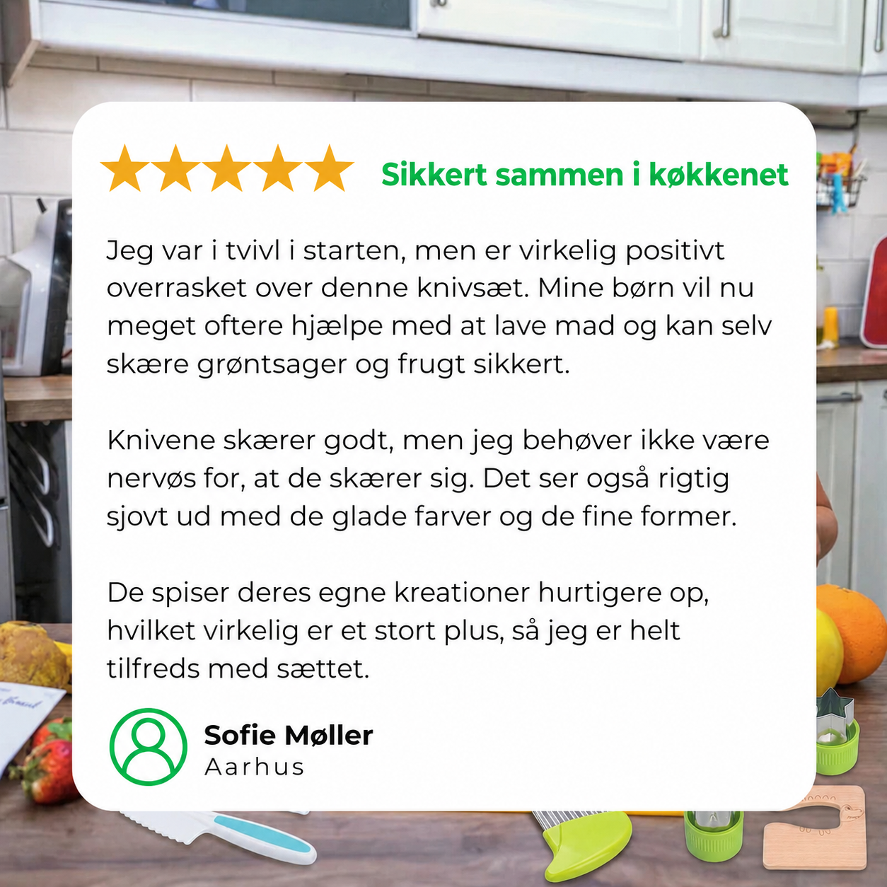 Børnekøkkensæt – Sikker skæring & madlavning sammen