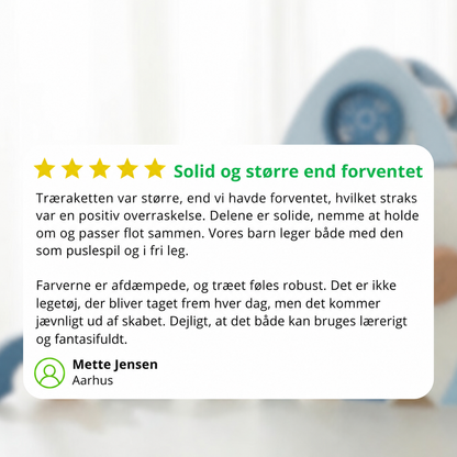 Montessori-raket i træ – Formsorteringssæt