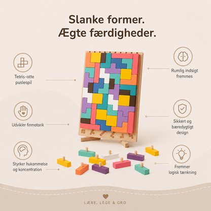 Montessori Træ-Tetris - Pædagogisk Byggespil