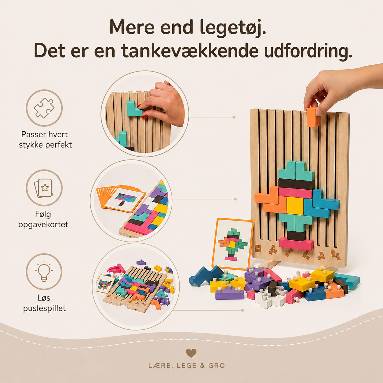 Montessori Træ-Tetris - Pædagogisk Byggespil