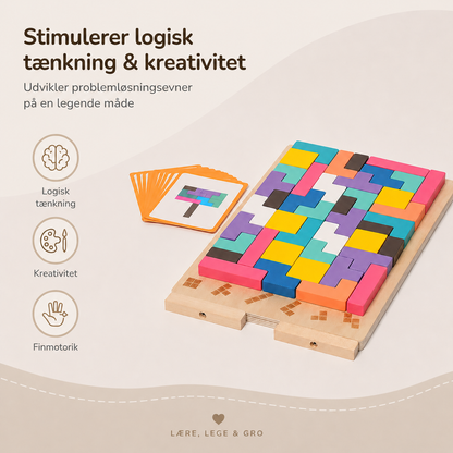 Montessori Træ-Tetris - Pædagogisk Byggespil