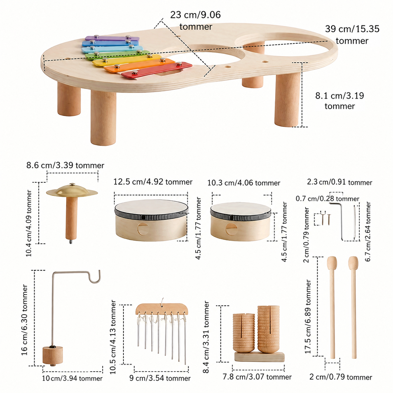Montessori Musikbord – Alt-i-ét musikinstrument