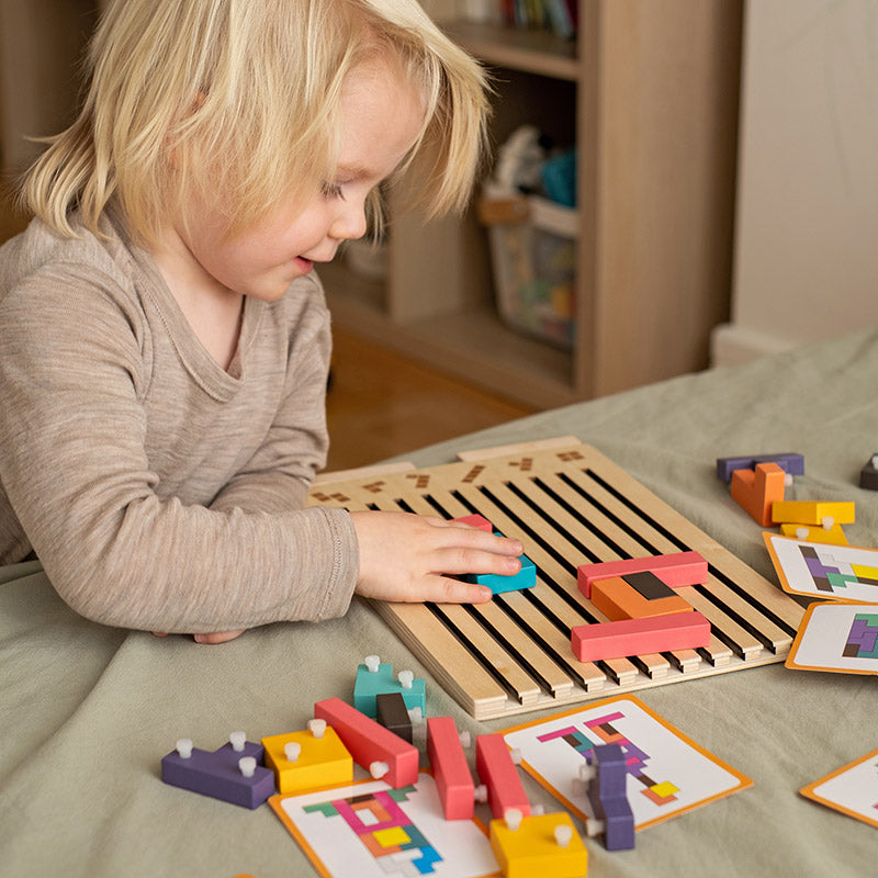 Montessori Træ-Tetris - Pædagogisk Byggespil