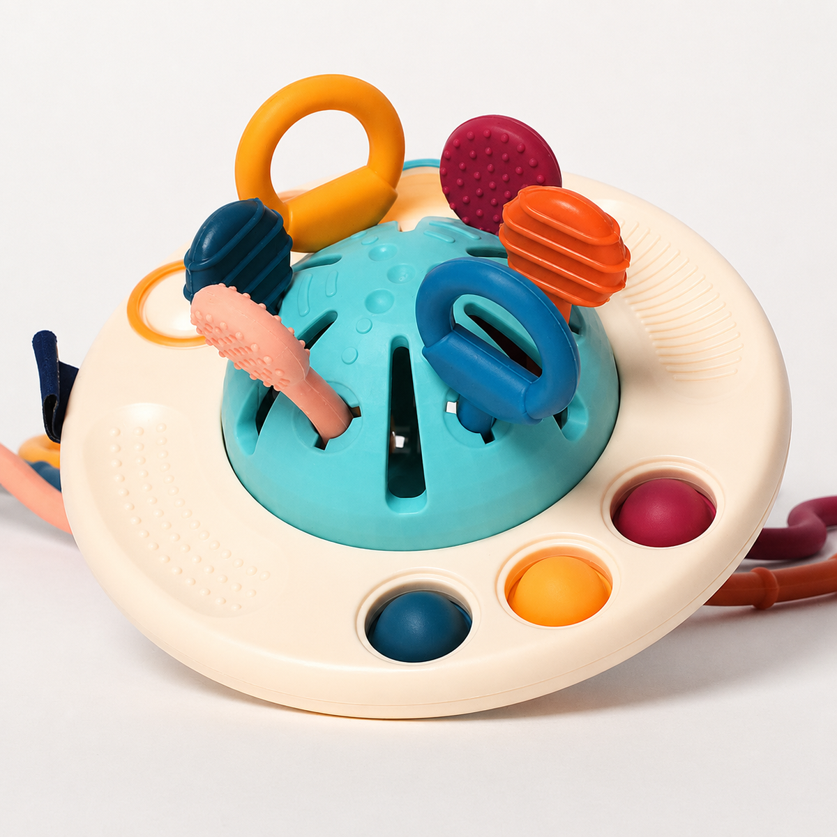 Montessori Silicone Pull Toy – Sensory & Motor Baby Toy