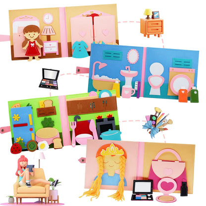 Montessori Aktivitetshus – Deluxe 3D lære- og legebog