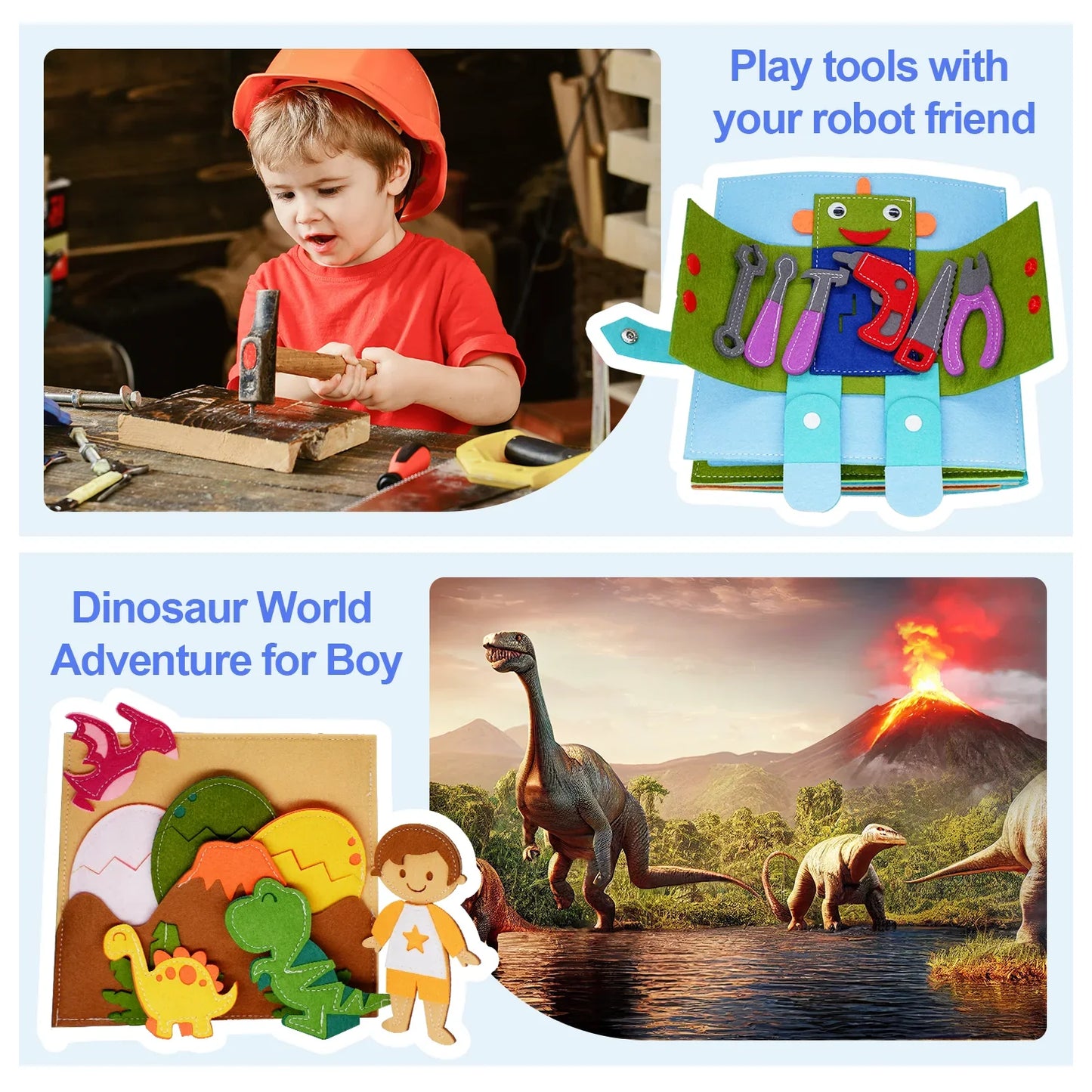 Montessori Aktivitetshus – Deluxe 3D lære- og legebog