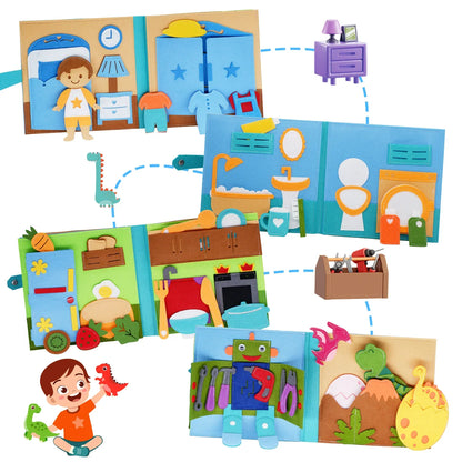 Montessori Aktivitetshus – Deluxe 3D lære- og legebog