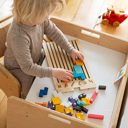 Montessori Træ-Tetris - Pædagogisk Byggespil